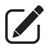 edit icon, Notepad edit document with pencil icon. illustration. Edit icon symbol pictogram. vector