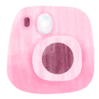 söt kokett rosa polaroid kamera png