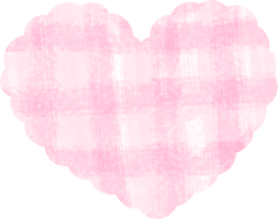 schattig coquette roze plaid hart vorm png