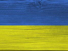 Ukrainian flag with texture photo