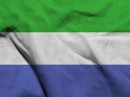 Sierra Leone flag with texture photo