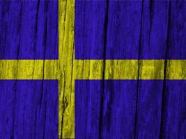 Sweden flag with texture photo