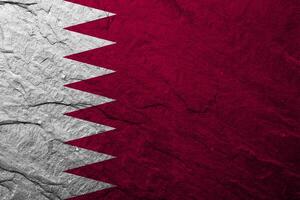 Qatar flag with texture photo