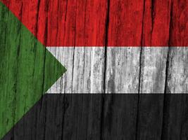 Sudan flag with texture photo