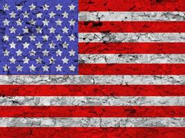 United States flag with texture photo