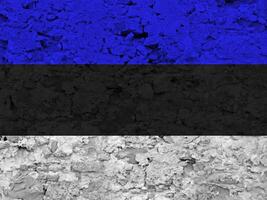 Estonia bandera con textura foto