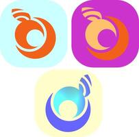 illustration of a set of rings with leaf ornament variation vector