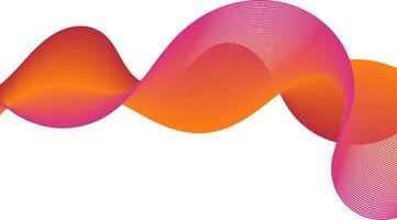 abstract colorful wave line interpolate style wavy line ornament vector