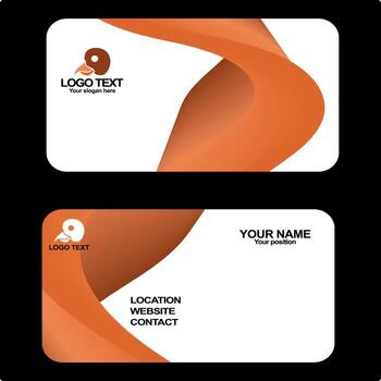 Design for your bussiness name card design, with abstrack wavy line gradient ornament vector