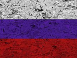 Russia flag with texture photo