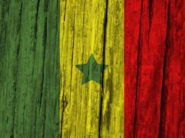 Senegal flag with texture photo