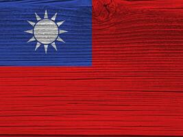 Taiwan flag texture photo