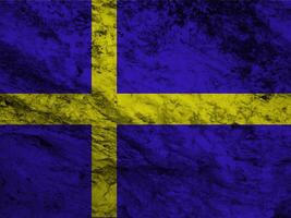 Suecia bandera con textura foto
