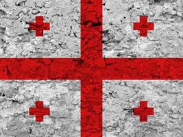 Georgia flag with texture photo