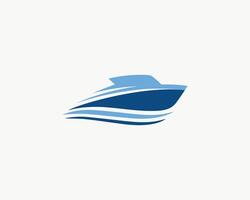 Boat sign concept icon logo design template. vector