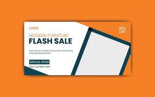 Web banner design template. vector