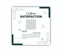 Eye-catching client testimonial design template. vector