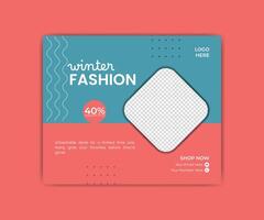 Web banner design template. vector
