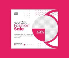 Web banner design template. vector