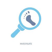 investigate concept line icon. Simple element illustration. investigate concept outline symbol design. vector