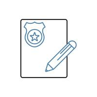 warrant concept line icon. Simple element illustration. warrant concept outline symbol design. vector