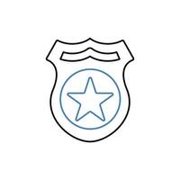 badge concept line icon. Simple element illustration. badge concept outline symbol design. vector