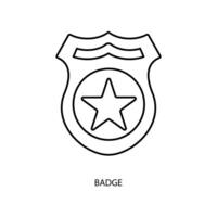 badge concept line icon. Simple element illustration. badge concept outline symbol design. vector