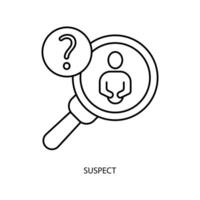suspect concept line icon. Simple element illustration. suspect concept outline symbol design. vector