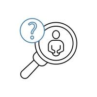 suspect concept line icon. Simple element illustration. suspect concept outline symbol design. vector