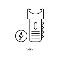 taser concept line icon. Simple element illustration. taser concept outline symbol design. vector