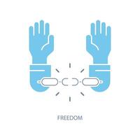 freedom concept line icon. Simple element illustration. freedom concept outline symbol design. vector