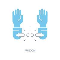 freedom concept line icon. Simple element illustration. freedom concept outline symbol design. vector