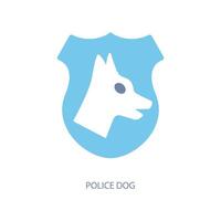 police dog concept line icon. Simple element illustration. police dog concept outline symbol design. vector
