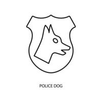 police dog concept line icon. Simple element illustration. police dog concept outline symbol design. vector