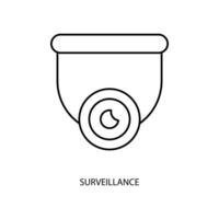 surveillance concept line icon. Simple element illustration. surveillance concept outline symbol design. vector