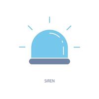 siren concept line icon. Simple element illustration. siren concept outline symbol design. vector