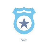 badge concept line icon. Simple element illustration. badge concept outline symbol design. vector