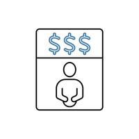wanted concept line icon. Simple element illustration. wanted concept outline symbol design. vector