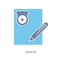 warrant concept line icon. Simple element illustration. warrant concept outline symbol design. vector