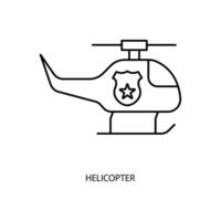 helicopter concept line icon. Simple element illustration. helicopter concept outline symbol design. vector
