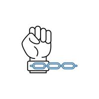 arrest concept line icon. Simple element illustration. arrest concept outline symbol design. vector