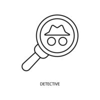 detective concept line icon. Simple element illustration. detective concept outline symbol design. vector
