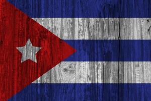 Cuba flag with texture photo