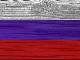 Russia flag with texture photo