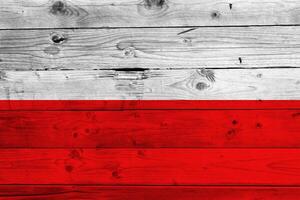 Poland flag with texture photo