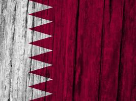 Qatar flag with texture photo