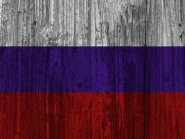 Russia flag with texture photo