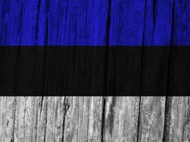 Estonia bandera con textura foto