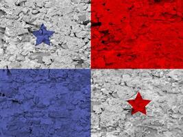 Panama flag with texture photo