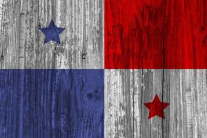 Panama flag with texture photo